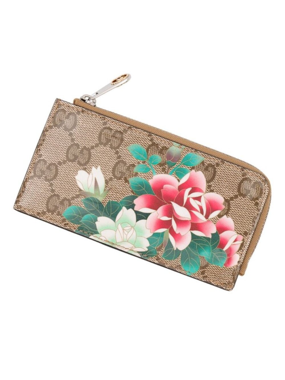 Gucci Card Case Ando Shippo Collaboration GG Leather Patent BI Floral